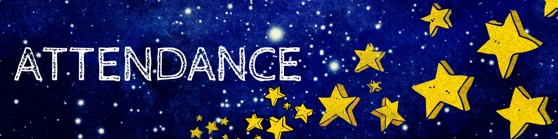 attendance banner with stars